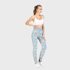 Printed high waist leggings