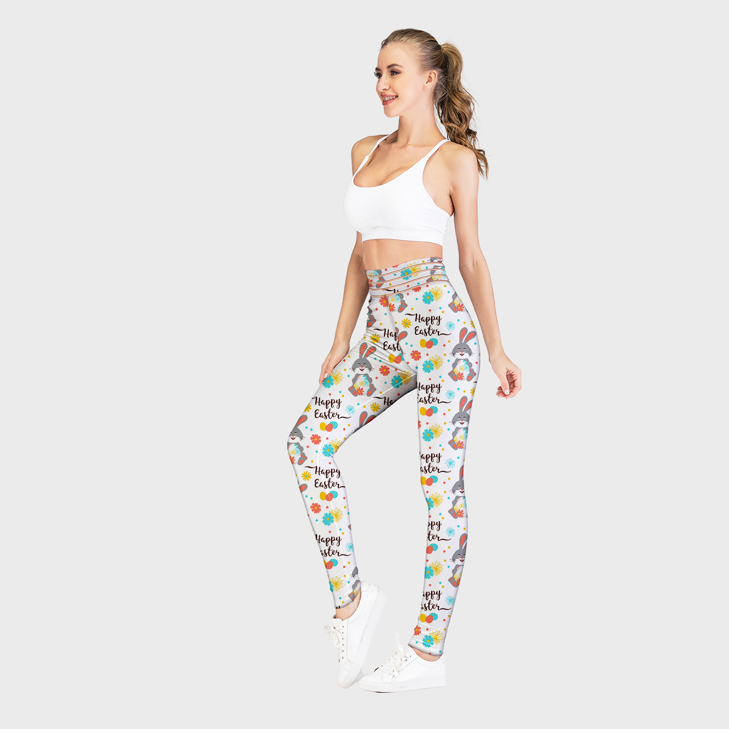 Printed high waist leggings