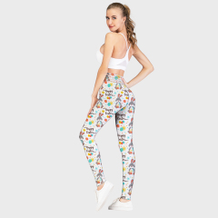 Printed high waist leggings