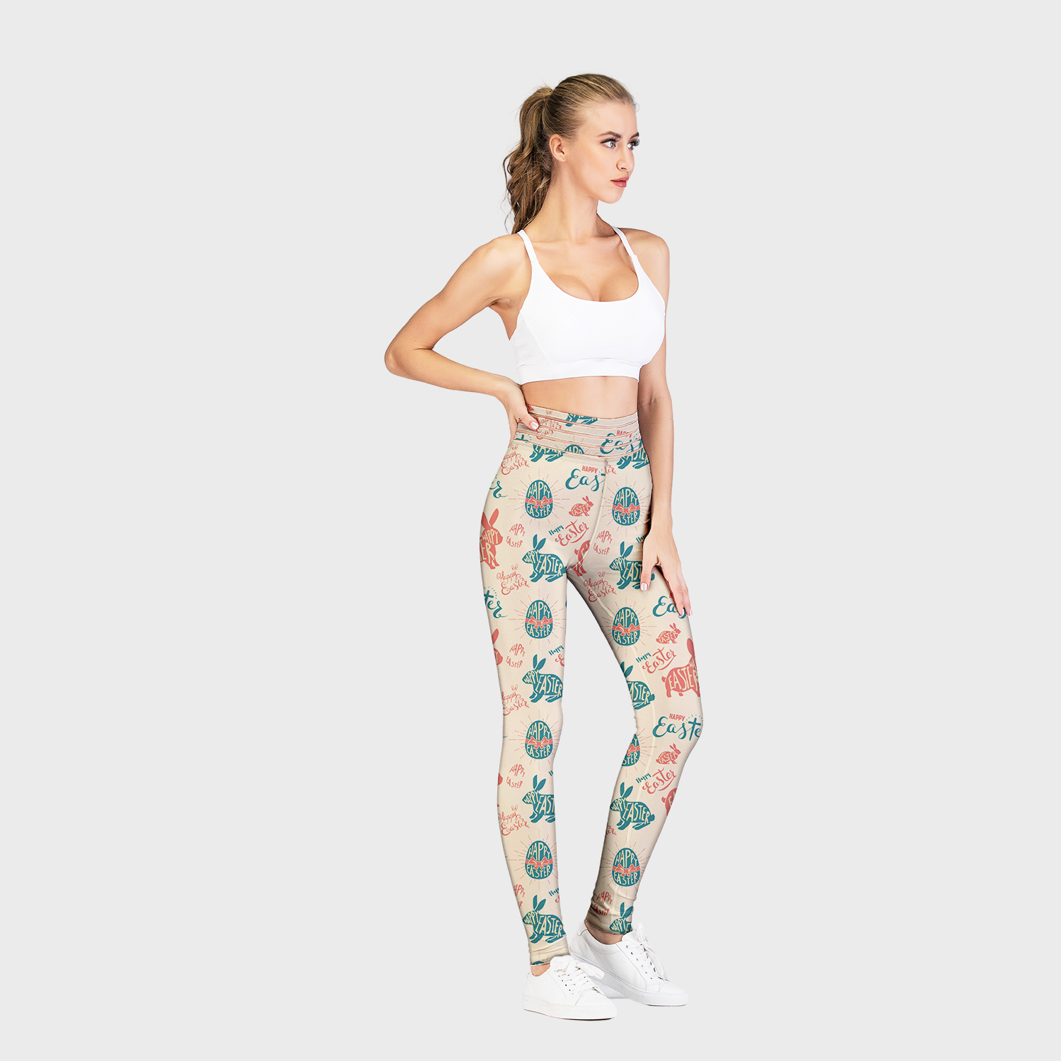 Printed high waist leggings