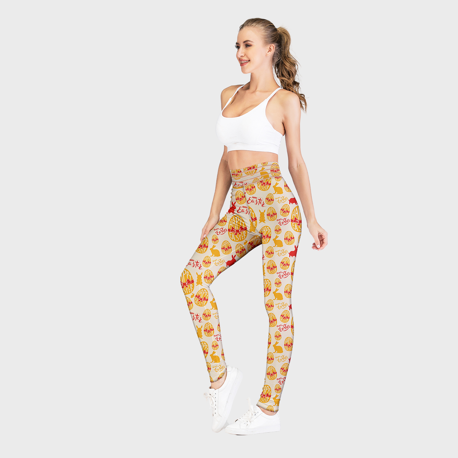 Printed high waist leggings