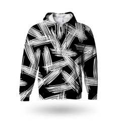 Printed zipper sweatshirts hoodies
