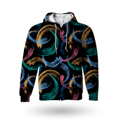 Printed zipper sweatshirts hoodies