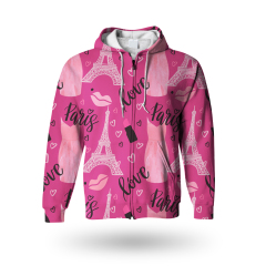 Printed zipper sweatshirts hoodies