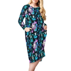 Women's pocket pajama dresses