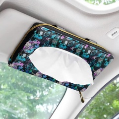 Car visor tissue box
