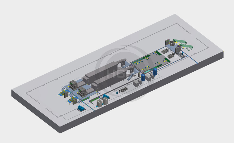 Double Rotary Egg Tray Machine layout