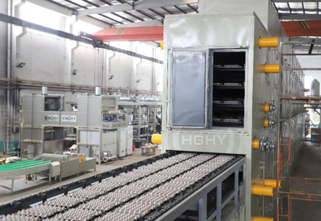 Double Rotary Egg Tray Machine drying