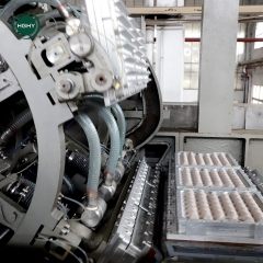 Maquinaria de bandejas para huevos de doble rotación de alta velocidad