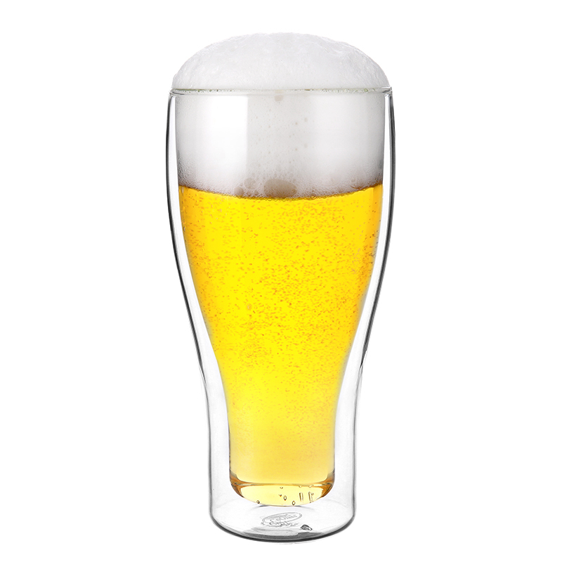 Double Wall Borosilicate Themal Insulated Weizen Beer Glass17oz.