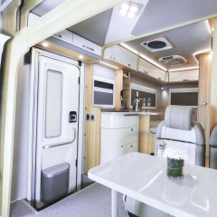 Class C RV's cabin upfitting box