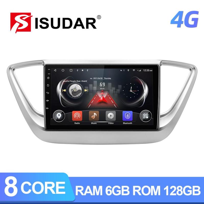 Android 10 Car Radio For Hyundai/Solaris/Verna 2017- GPS Car Multimedia Octa Core