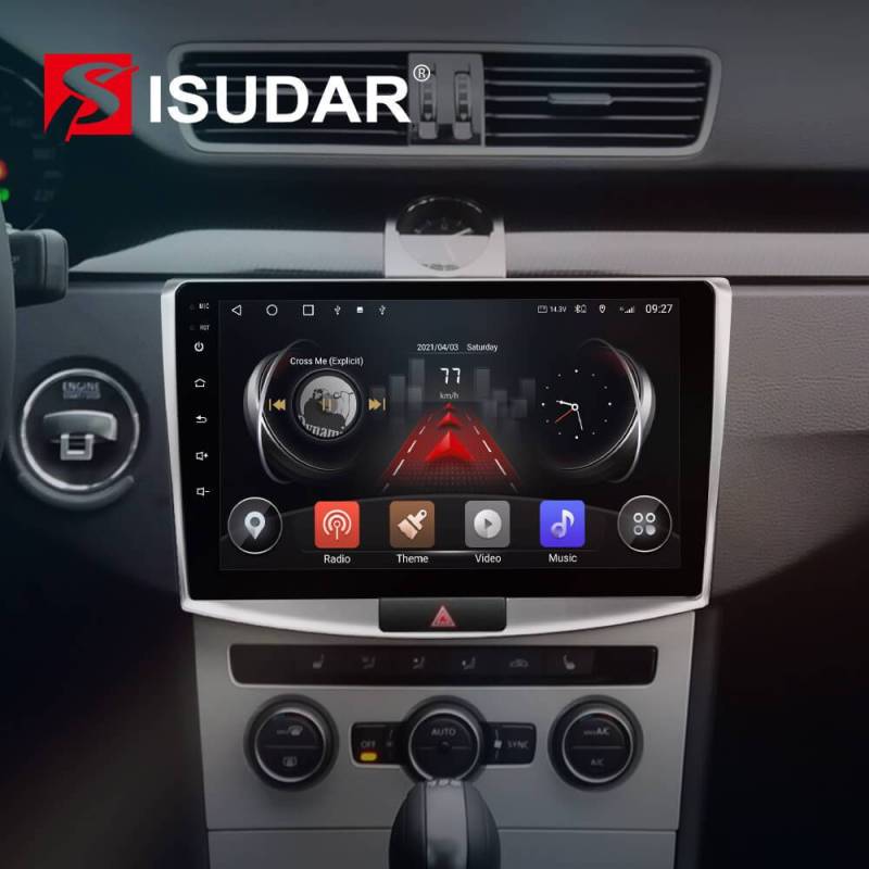 Isudar QLED Android 10 Auto Radio For VW/Volkswagen/Passat B6 B7 wireless carplay and android auto