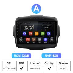 T72 RAM 8G ROM 128G Auto radio For Jeep Renegade 2014 2015 2016 2017 2018