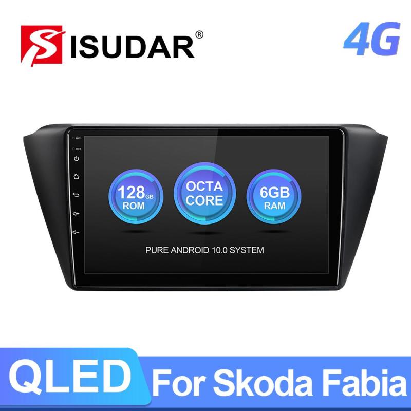 QLED RDS wireless carplay Car Radio For Skoda Fabia 2015 2016 2017 2018 2019