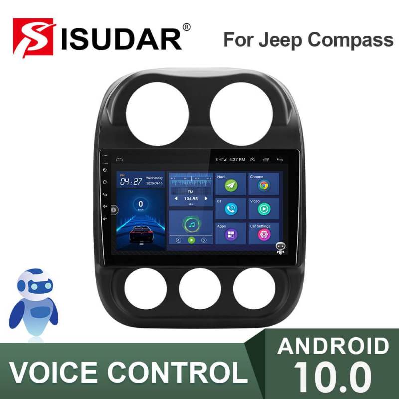 ISUDAR V57S 2 Din Android 10 Car Radio For Jeep Compass 1 MK 2009-2015