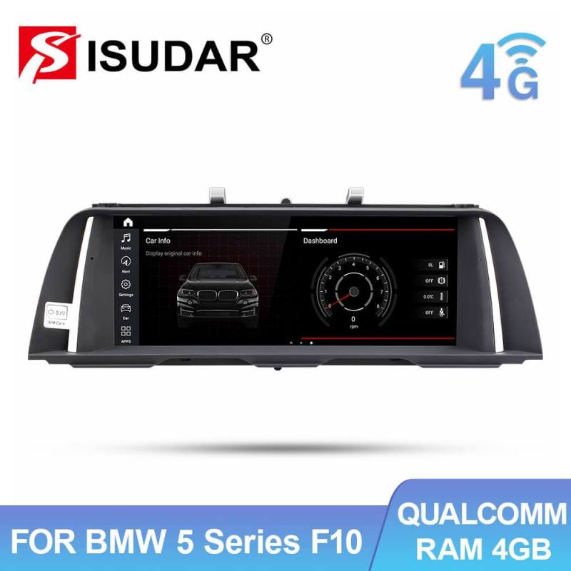 Isudar Qualcomm Car Multimedia Player For BMW 5 Series F10 F11 CIC NBT 2011-2016 Android auto