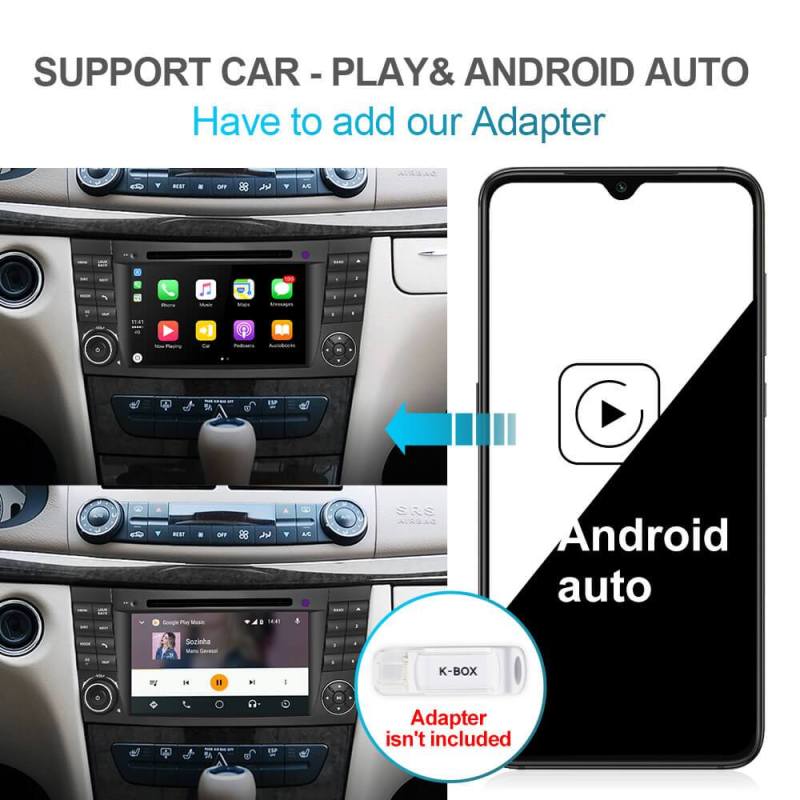 Isudar PX6 Android 10 2 Din Car Multimedia Player For Mercedes/Benz/E-Class/W211/E300/CLK/W209