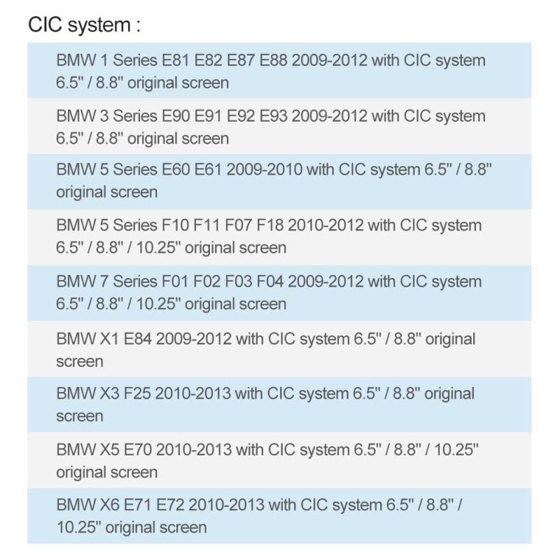 ISUDAR Wireless Apple Carplay dongle for BMW 5 Series E60 E61 E62 E63 E90 E91CIC System