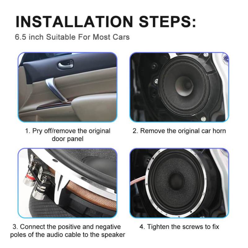 ISUDAR SU602 6.5 Inch Car Component Speaker System 2 Way Auto Audio HiFi Stereo