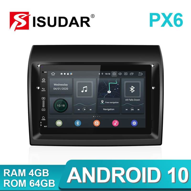 Isudar PX6 4G 1 Din Android 10 For Fiat/Ducato mod/Vans/X250