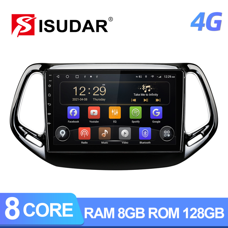 Car Multimedia Octa Core RAM 6GB 4G For Jeep Compass 2 MP 2016 2017 2018 2019