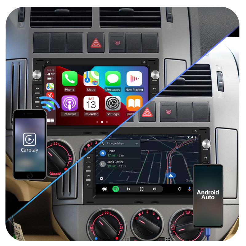 Isudar Android 10 Car Radio For VW/Volkswagen/GOLF/POLO/TRANSPORT T5/Passat B5/SHARAN/Bora