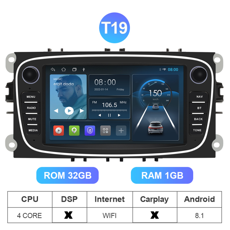 Isudar Wireless carplay Android 10 Car Radio For FORD/Focus/S-MAX/Mondeo/C-MAX/Galaxy