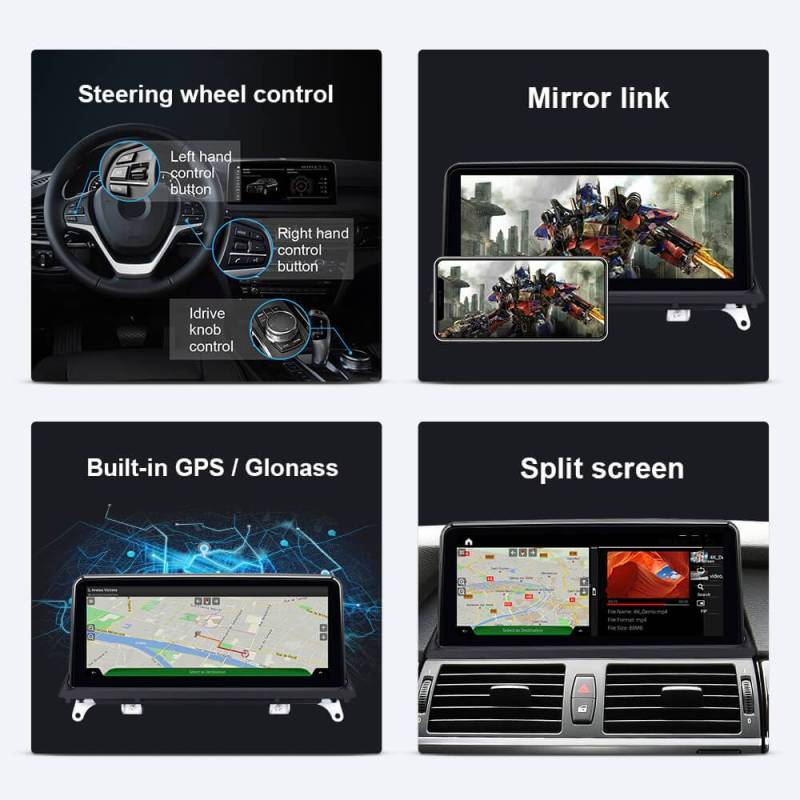 Isudar Qualcomm 662 Android 11 1 DIN Car DVD Player for BMW X5 E70/X6 E71/F20