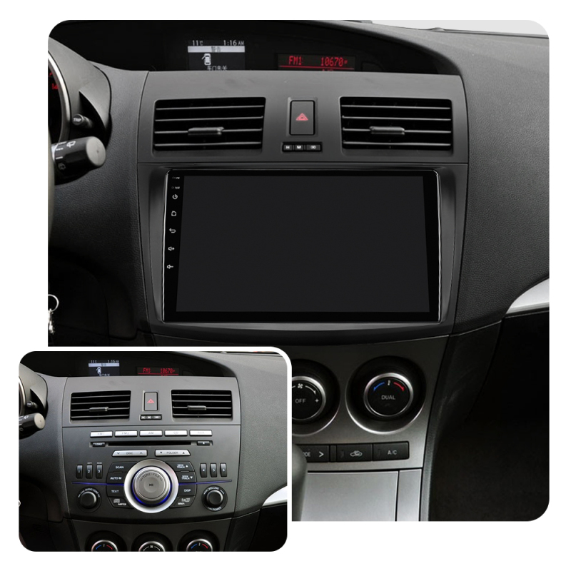 ISUDAR Car Refitting DVD Panel Dash Fascia Radio For Mazda 3 2010-2013