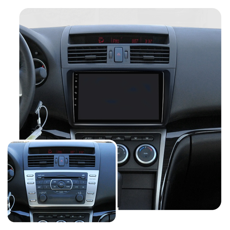 ISUDAR Car Refitting DVD Panel Dash Fascia Radio For Mazda 6 2 3 GH 2007-2012
