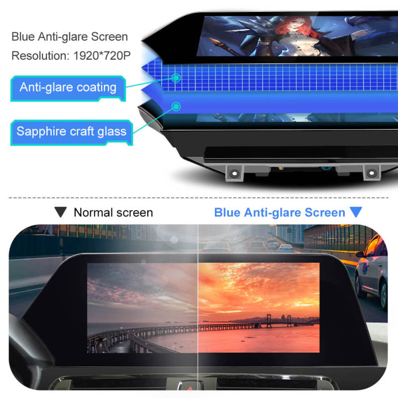 Android 11.0 Car Radio for BMW 3/4 Series F30 F31 F34 F32 F33 F36 NBT System Bule Anti G-lare Screen