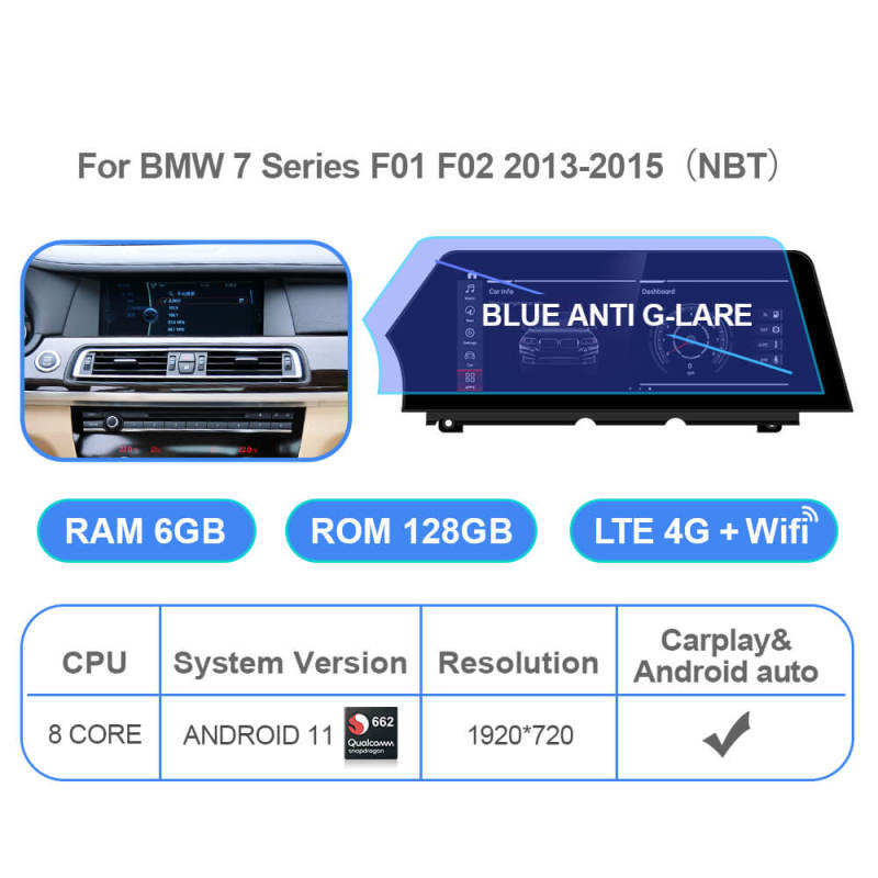 Android 11.0  Qualcomm Car Radio For BMW 7 Series F01 F02 2009-2015 CIC NBT