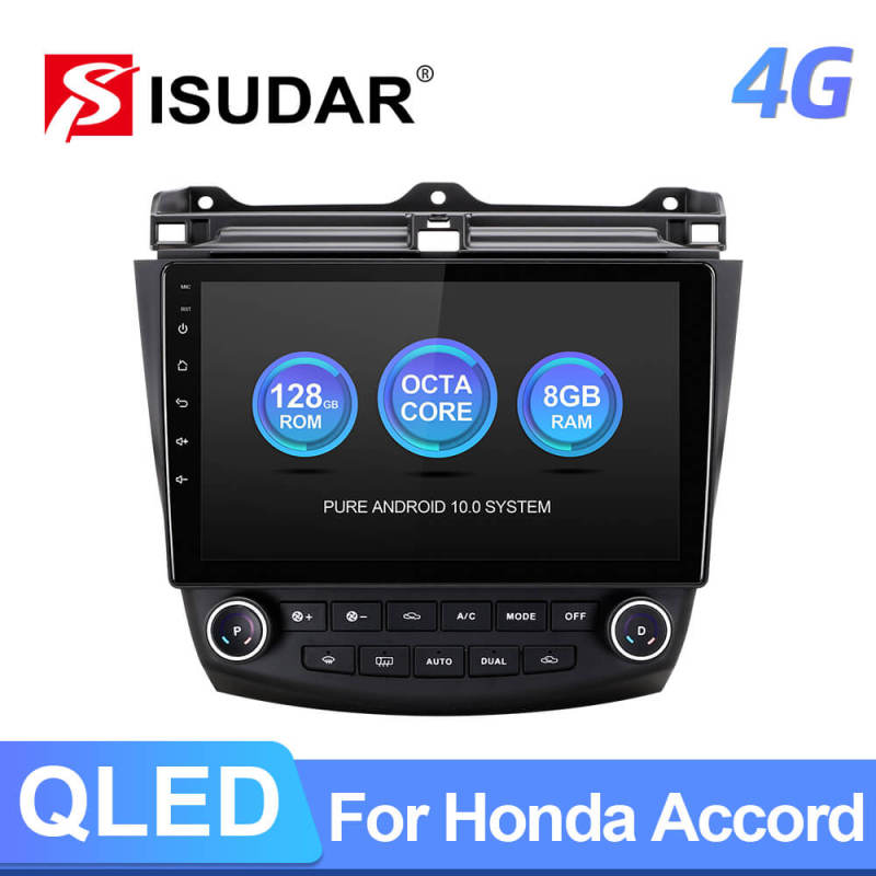 ISUDAR T72 QLED Android 10 Car Radio For Honda/Accord 7 2003-2007