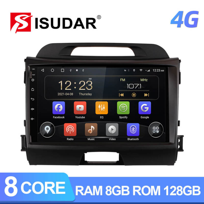 ISUDAR T72 QLED Android 10 Auto Radio For KIA Sportage 3 2010 2011 2012 2013-2016