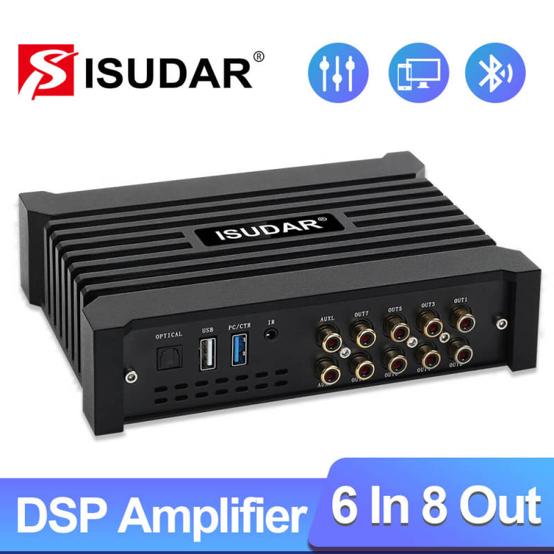 ISUDAR Car DSP DA608  Amplifier 8 Channel for Speakers Audio Sound Processor