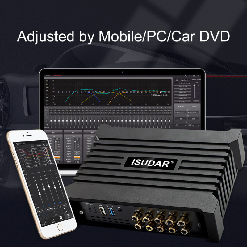 ISUDAR Car DSP DA608  Amplifier 8 Channel for Speakers Audio Sound Processor