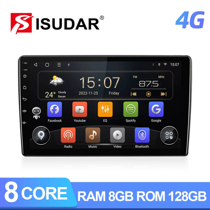 T72 Android 10 Car Radio Carplay For For Peugeot 407