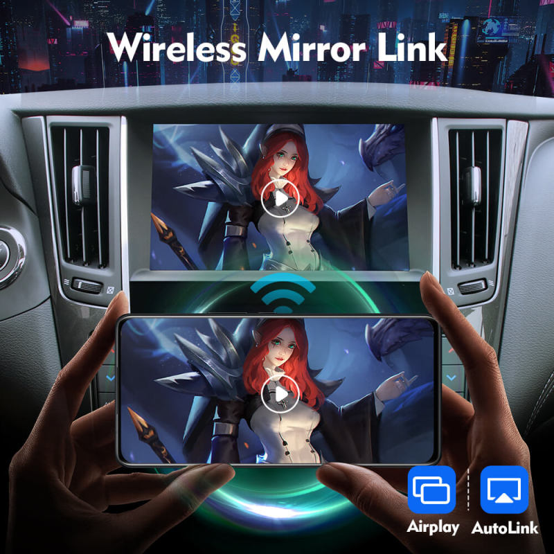 ISUDAR Carlinkit Wireless Carplay Android Auto Kit For Infiniti Q50L/QX50/QX60/Nissan/Patrol Car Multimedia Play Box