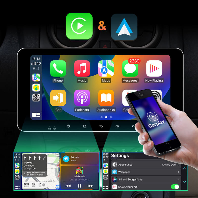 10.33 Inch Android 10 Universal Car Radio For Toyota/Honda/Nissan/Hyundai/Kia/VW Navigation Multimedia Player Headunit Carplay 4G WIFI No 2din DVD