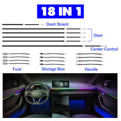 Car Interior Ambient Symphony Flowing Colorful LED Lights