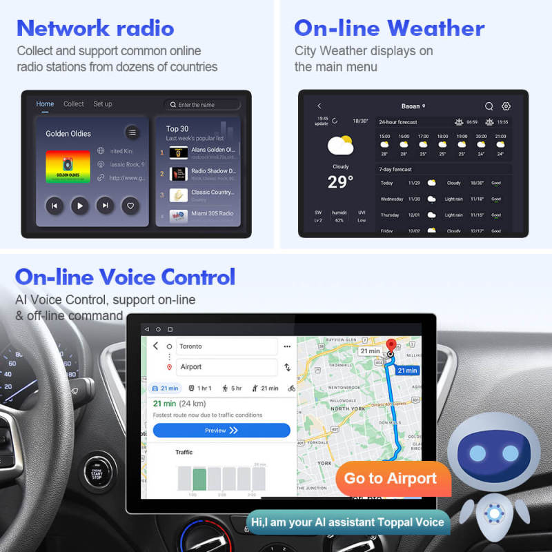 ISUDAR T72 2K 13.1 Inch Android 10 Car Radio For Hyundai Solaris 2 Verna 2017-2020