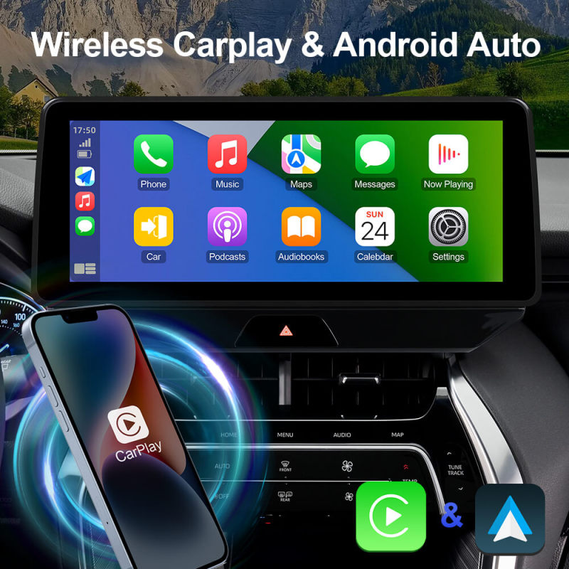Upgrade Android 12 12.3 Inch Apple Carplay Car Stero For Toyota Harrier Venza 2021-