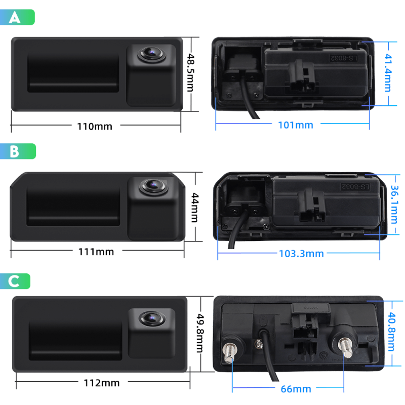 ISUDAR Reversing Dynamic Trajectory Parking Camera for Original Screen Volkswagen/Octavia/Tiguan/Audi 187B 280 MQB PQ platform