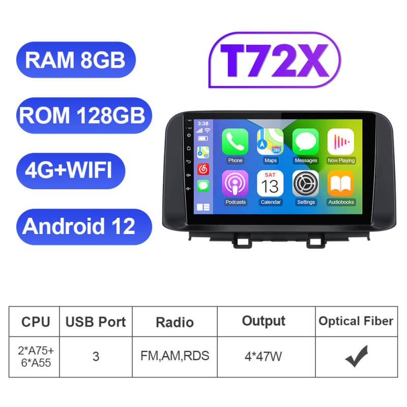 ISUDAR 10.1 Inch Android 12 Car Radio For Hyundai Kona/Encino 2017-2019 GPS Multimedia Player Stereo