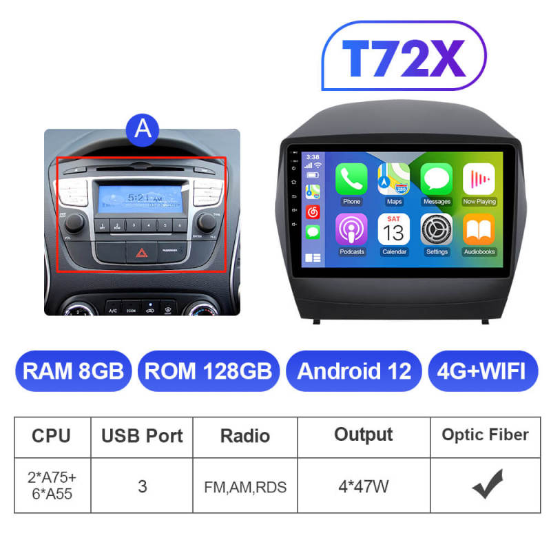 ISUDAR QLED T72 For Hyundai Tucson 2 IX35 2009-2013 Car Radio DVD Player Multimedia Navigation