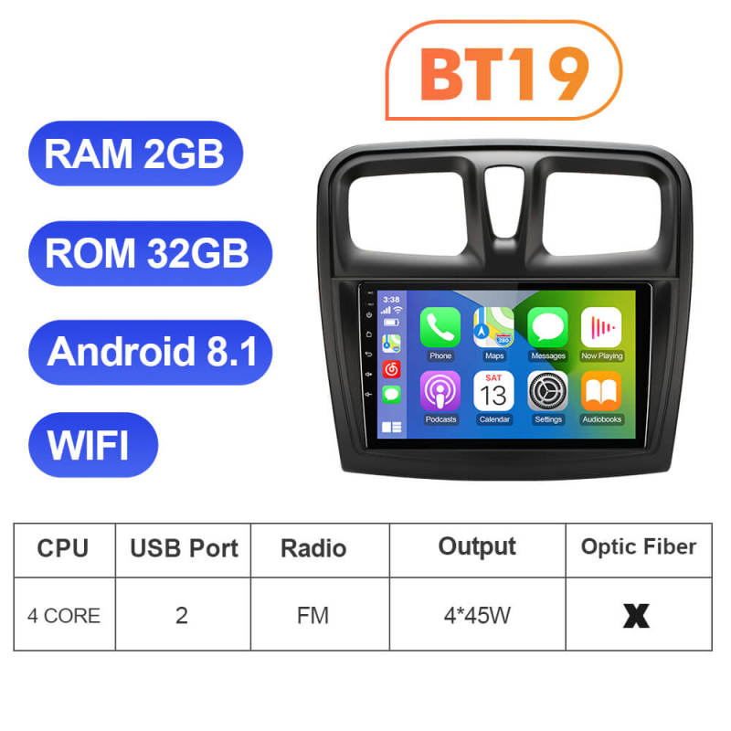 ISUDAR T72 Android Apple Carplay Car Radio For Renault Logan 2 2012 - 2019 Sandero 2 2014 - 2019