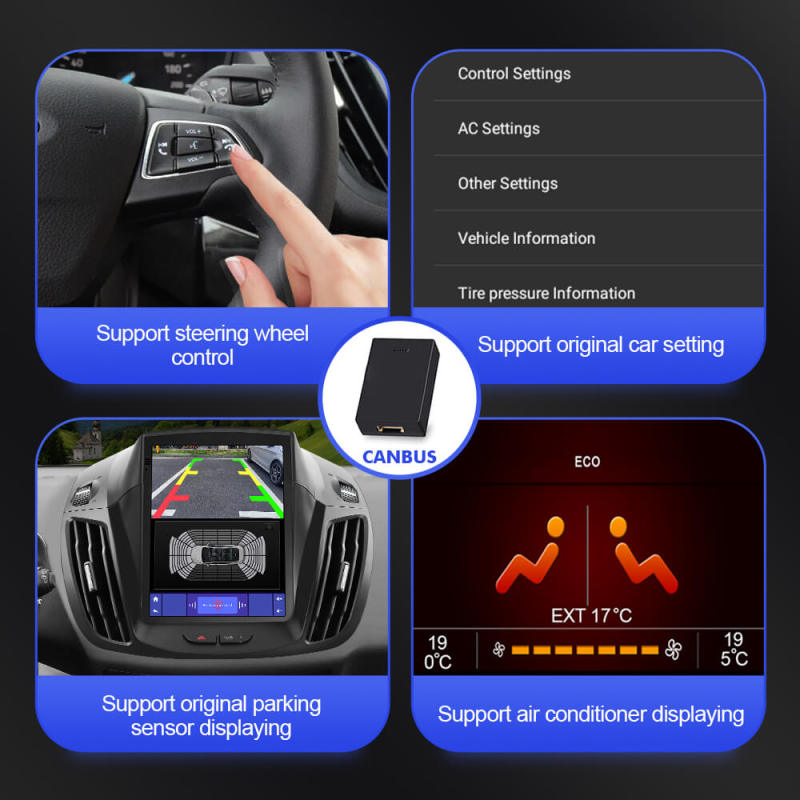 ISUDAR Upgraded Android 12 Car Radio For Ford Kuga 2 Escape 3 C-Max 2012-2019 Multimedia 2 Din Tesla Vertical Screen