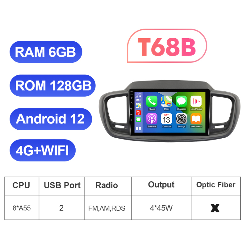 T72  For Kia Sorento 3 2014 - 2017 Head Unit  Car Radio Multimidia Video Player Navigation