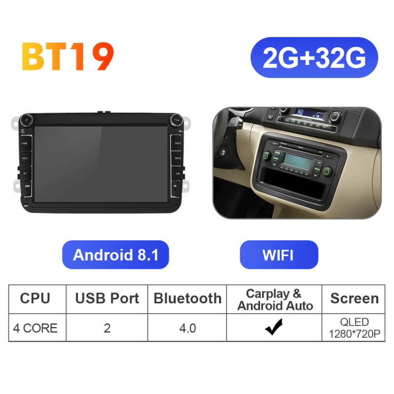 NEW UPGRADE! 1280*720P 8 inch Car Radio For VW/Volkswagen/POLO/Golf/Skoda/Seat/Leon/PASSAT B6